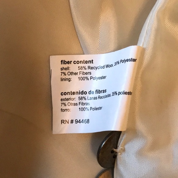 Esprit Pea Coat - Size L - Winter White - Picture 12 of 13